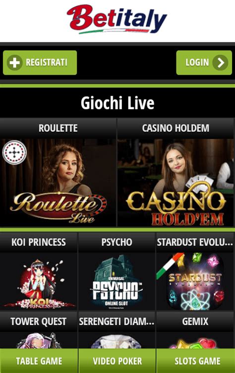 Betitaly Casino Mobile