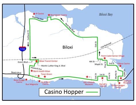 Biloxi Casinos Mapa
