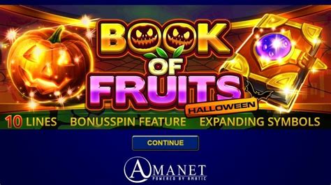 Book Of Fruits Halloween Betano