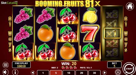 Booming Fruits 81x Slot Gratis