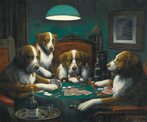 Caes De Poker De Veludo