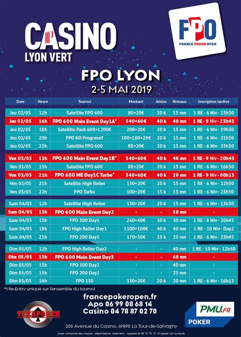 Calendrier Tournoi De Poker De Casino Lyon Vert