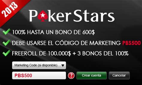 Codigo Promocional Poker Star Decembre 2024