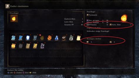 Dark Souls Zauberei Slots Liste