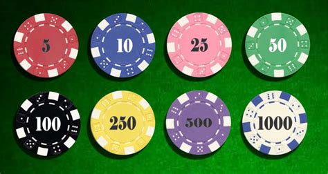 Ficha De Poker Cores E Valores