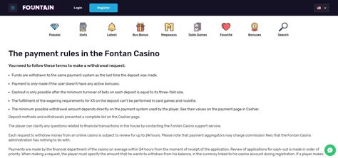 Fontan Casino Online