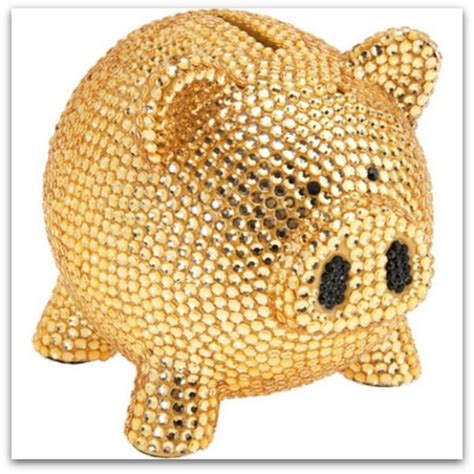 Golden Piggy Bank Bling Bling Betsul