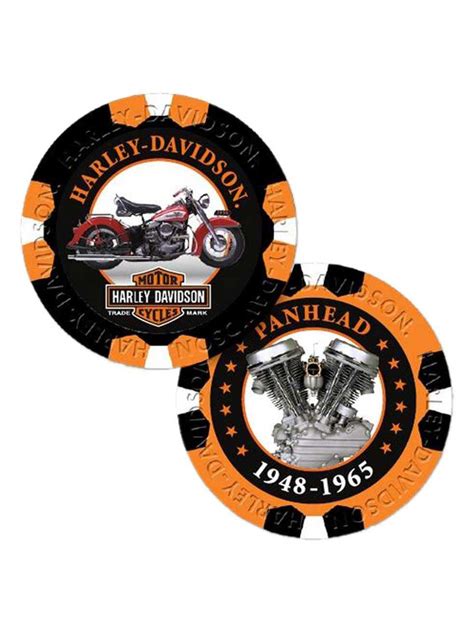 Harley Poker Chip Da Placa