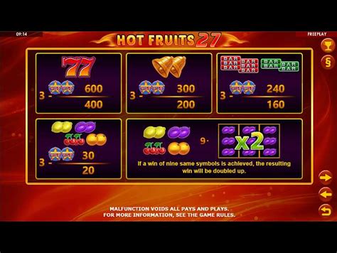 Hot Fruits 27 Sportingbet