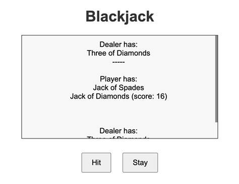 Javascript Blackjack