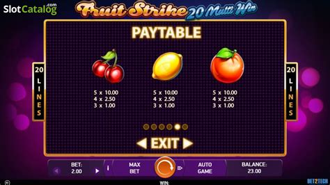 Jogar Fruit Strike 20 Multi Win No Modo Demo