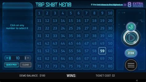 Jogue Top Shot Keno Online