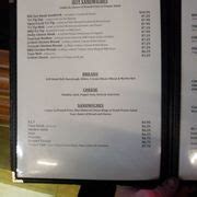 Livermore Casino Menu