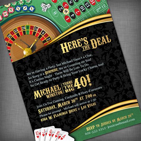 Livre Printable Casino Convites