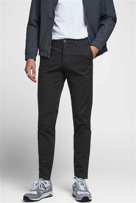 Mens Black Jack Jones Chinos