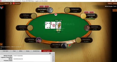 O Comercio De Dinheiro Torneio Pokerstars