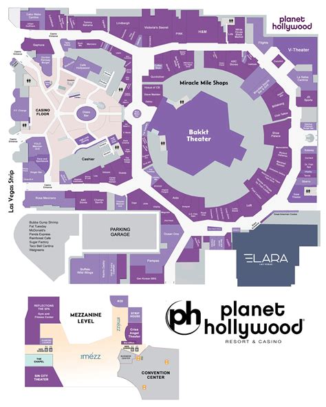 Planet Hollywood Resort Casino Mapa De Propriedade