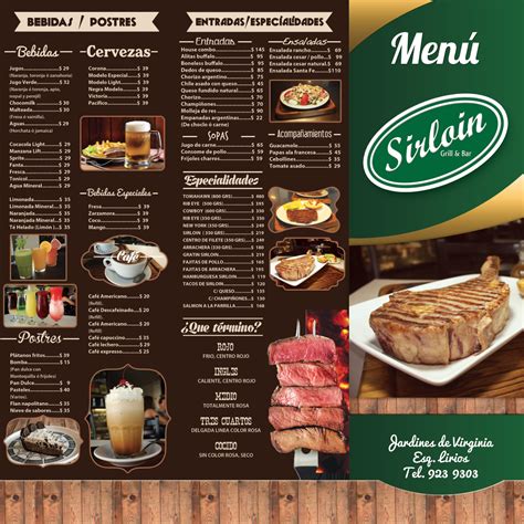 Poker De Alimentos Menu