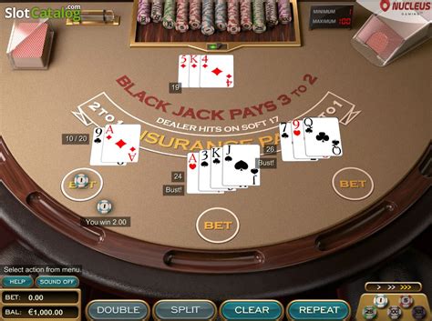 Single Deck Blackjack Nucleus Gaming Slot Gratis