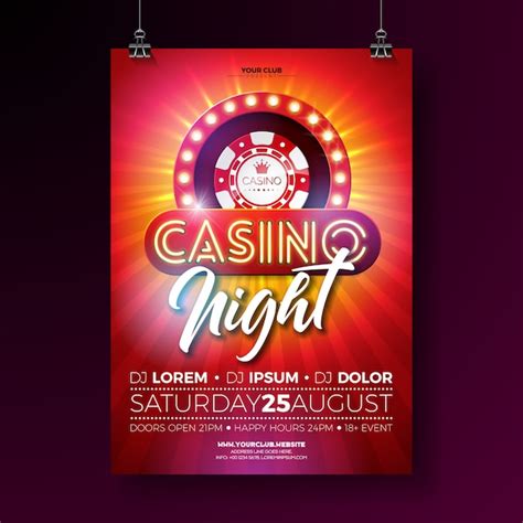 Uma Noite De Casino Flyer Modelo Livre