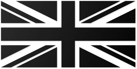 Union Jack Preto E Branco De Tatuagem