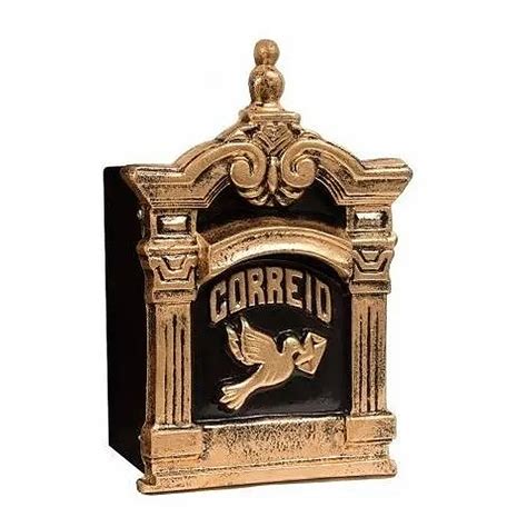 Vintage Bronze De Porta Em Slot De Correio