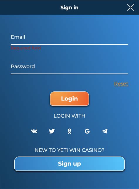 Yeti Win Casino Login